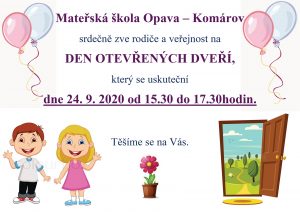 Den otevřených dveří – MŠ Opava-Komárov
