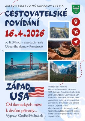 Pozvánka na cestovatelské povídání „Západ USA“ s&nbsp;Ondřejem Hubáčkem