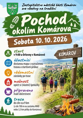 Pochod okolím Komárova 2026