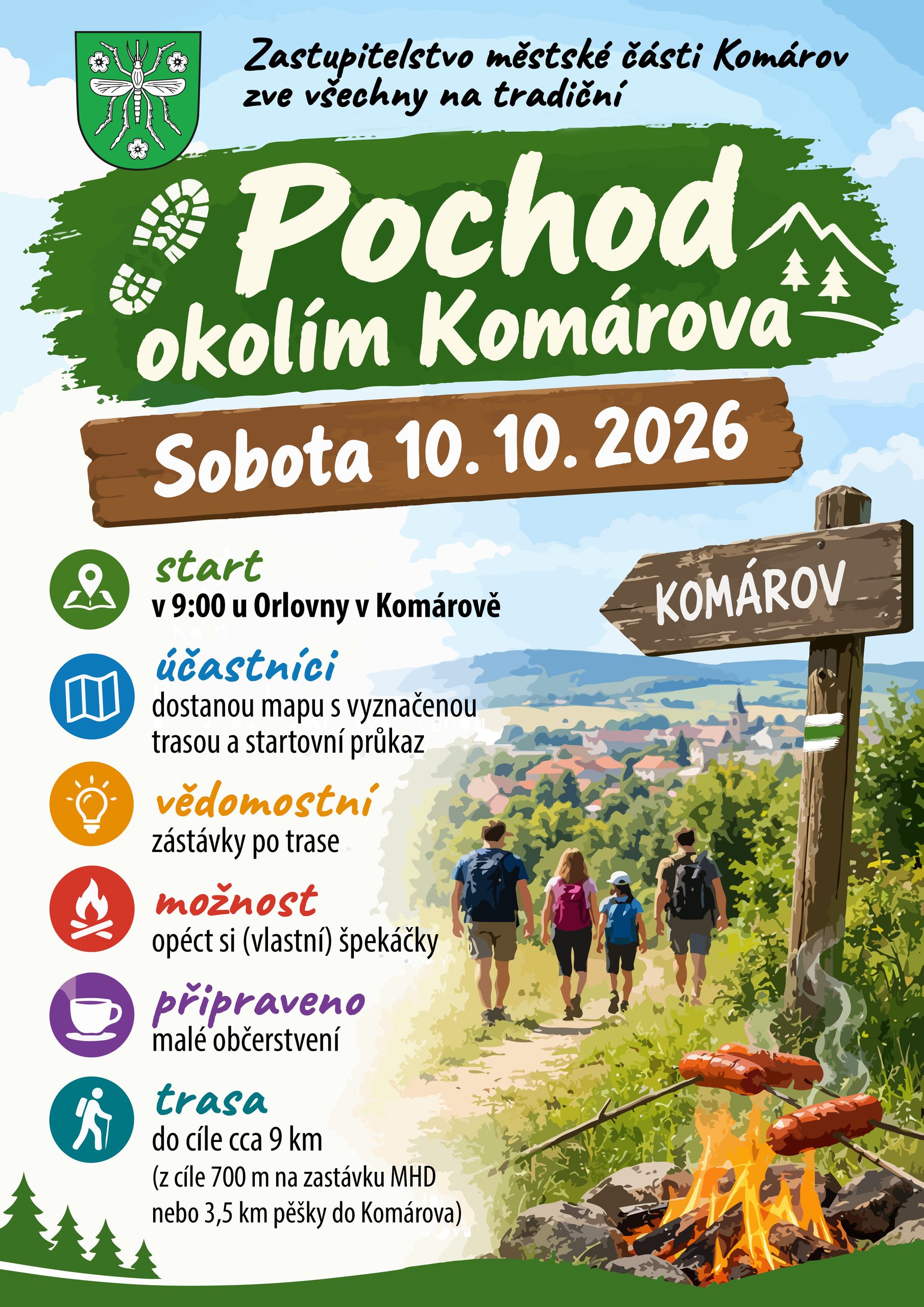 Pochod okolím Komárova