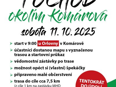 Pochod okolím Komárova 2025