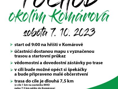Pochod okolím Komárov 2023