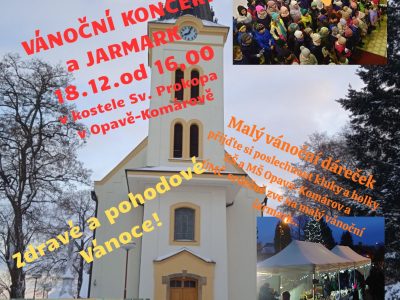 Vánoční koncert žáků ZŠ a dětí MŠ a malý obecní jarmárek