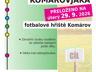 Běh o&nbsp;nejrychlejšího Komarovjaka – přeloženo na úterý 29.9.2026