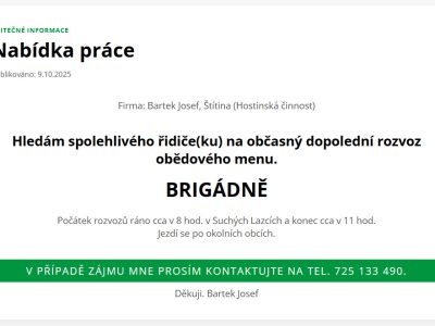Nabídka práce