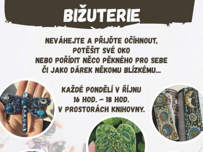 Prodejní výstavka bižuterie v komárovské knihovně