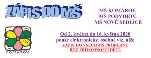 Zápis do MŠ
